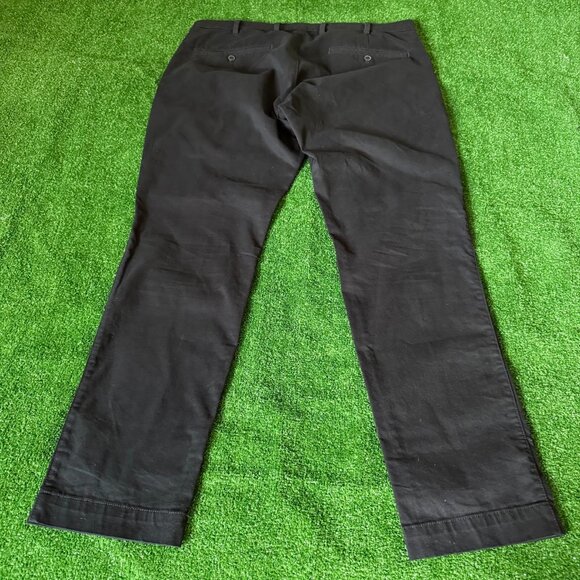 GAP Khaki Flat Front Straight Leg Skinny Stretch Chino Black Khaki Pants Size 36 - Picture 10 of 13
